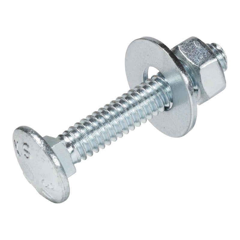 MAKERS BOLT 1/4" x 1-1/2" (100 Pack) Zinc Carriage Bolt Kit, Grade 307A by - Image 1